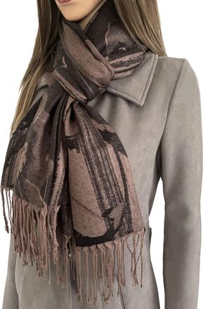 The Accessory Co. Womens Scarf Pashmina Shawl Wrap - Large Lightweight Floral Paisley Scarf for Women for Winter, Weddings, Meditation, Prayer - Colourful Neck Scarves,