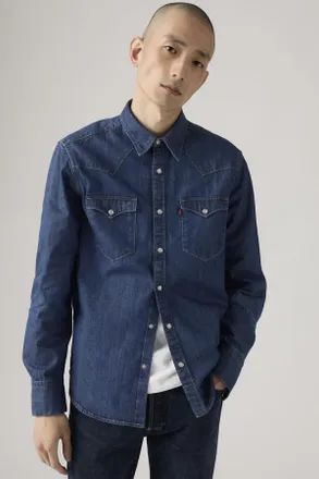 Levi's Camicia standard Western Barstow - Uomo - 2XL - Blu / Lower Haight