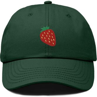 Dalix Strawberry Hat in Dark Green at Nordstrom