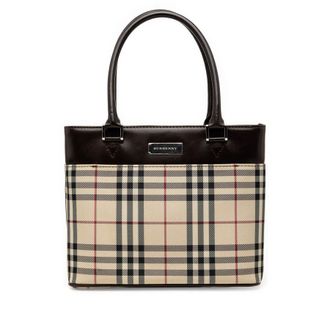 Burberry Pre-owned Burberry House Check Canvas Handbag Ladies QWF15C2GBTNYLNDT