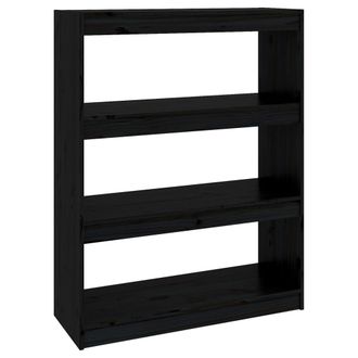 vidaXL Vidaxl - Estanter&iacute;a/divisor De Espacios Madera Pino Negro 80x30x103,5 Cm