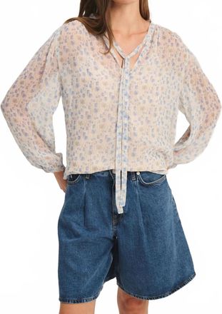 Velvet Riela Top In Blue Floral