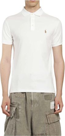 Polo Ralph Lauren Pima Katoenen Poloshirt - Heren - Polos - Wit - M - Katoen - Tops