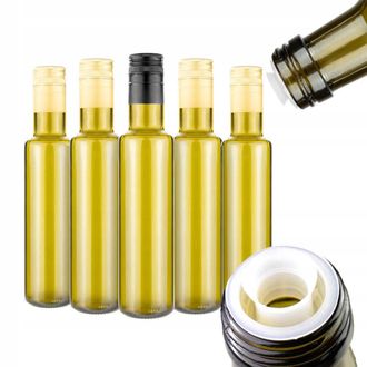 OEM 50 Botellas De Dorica Olive De 250 Ml Con Dispensador, Vidrio Oscuro