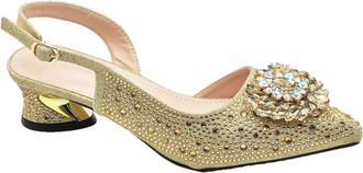 Generic Womens Luxury Italian Shoe and Bag Matching Set Full Rhinestone Decorated Party Wedding Bride Sparkly Sandals