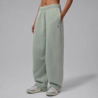 Nike Jordan Womens Jordan Brooklyn Wide-Leg Pants in Green | IM7301-384