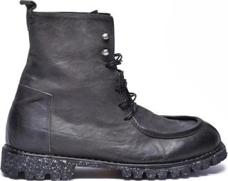 Ernesto Dolani Grey Leather Rubber Mens Leather Boot