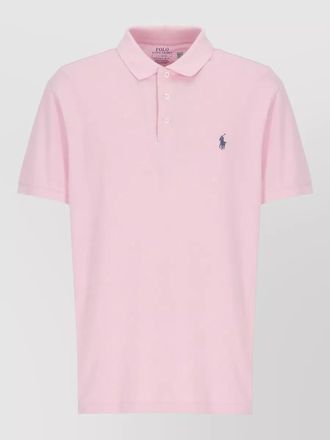 Ralph Lauren cotton polo shirt straight cut collar short sleeves