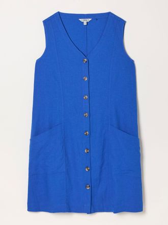 Fat Face FatFace Jena Cobalt Blue Petite Linen Dress