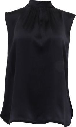 Max Mara Dorina Top in Black Silk