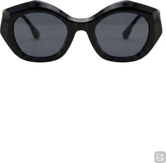 Fifth and Ninth Riven 50mm Small Geometric Sunglasses in Black/black at Nordstrom