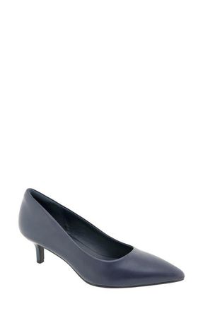 BCBGeneration Daven Pointed Toe Kitten Heel Pump - Wide Width Available in Navy at Nordstrom, Size 5.5