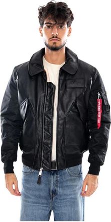 Alpha Industries Giacca Invernale CWU In Ecopelle MOD - - Jackets - Uomo - Nero - L