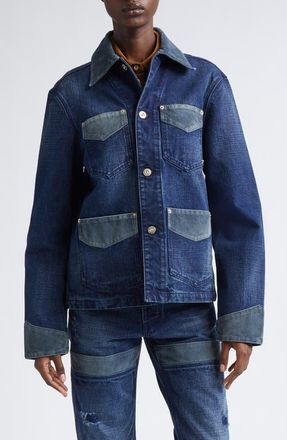 Wales Bonner Sierra Canvas Utility Jacket in Indigo/Navy at Nordstrom, Size X-Small