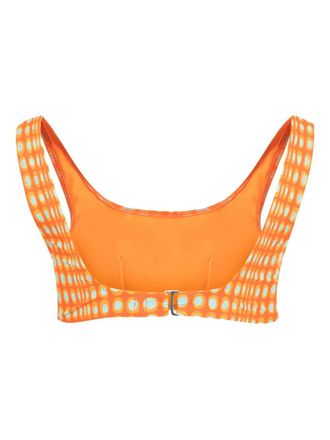 Christopher John Rogers Bikinitop met stippen - Oranje