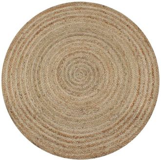 vidaXL Area Rug Braided Jute 150 cm Round Vidaxl
