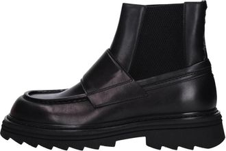 The Antipode Leren Beatles Enkellaarsjes - Heren - Chelseaboots - Zwart - 44 EU - Leer - Schoenen