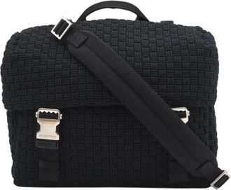 Bottega Veneta Black Nylon Shoulder Bag (Pre-Owned)