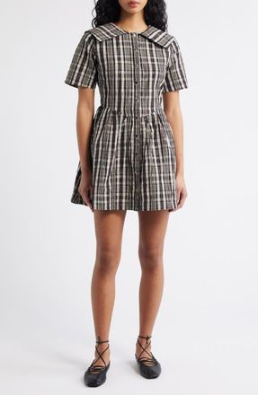 Damson Madder Miley Shirtdress in Black/White at Nordstrom, Size 14 Us