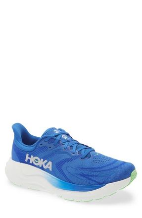 Hoka One One Arahi 8 Stability Running Shoe in Cobalt Blue /Neon Green at Nordstrom, Size 10.5