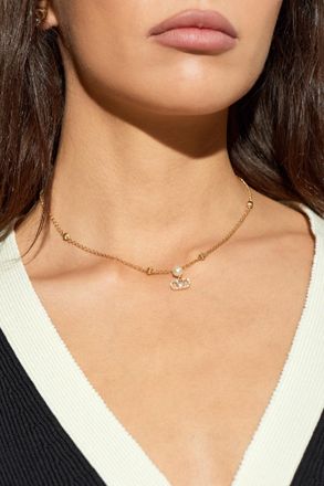 Valentino Garavani Necklace With Swarovski Crystals, Womens, Gold