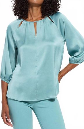 Lyss&eacute; Dena Cutout Detail Blouse In Dimmed Azure