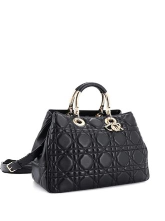 Dior Lady 95.22 Bag Cannage Embossed Leather Large tote bag - women - Calf Leather - One Size - Black