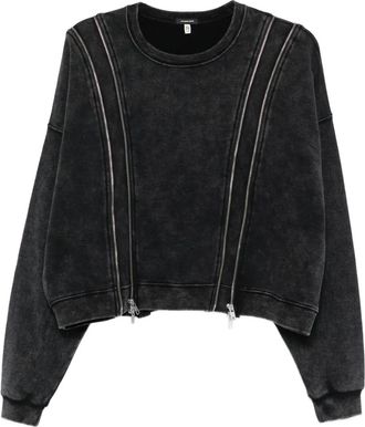 R13 Felpa con zip - Nero