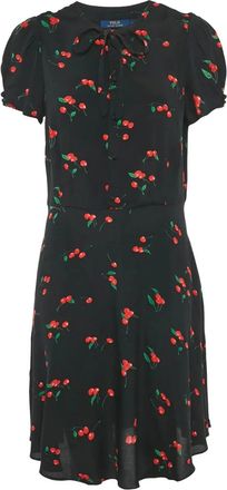 Ralph Lauren Abito midi con stampa - Nero