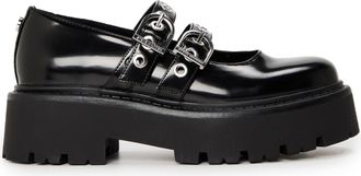 Steve Madden Womens Overt in Blk Action Lthr - Black - Size UK 6