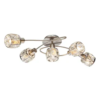 Globo Lighting Plaf&oacute;n - Kris - N&iacute;quel - Metal - E14 - 54356-5 - Globo