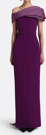 SAFiYAA Phira Off-The-Shoulder Gown In Purple