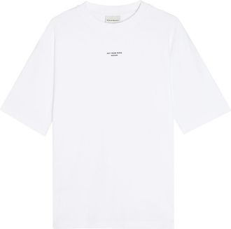 Dr&ocirc;le de Monsieur DR&Ocirc;LE DE Monsieur Le T-shirt Slogan Printed Cotton T-shirt - White - XL