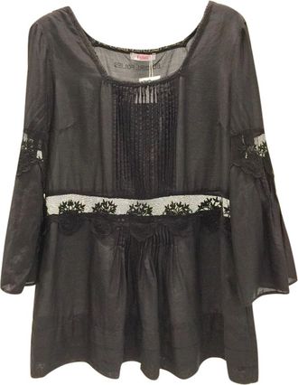 Blumarine Black Silk Tunic Size M