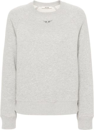 Zadig&Voltaire Upper mélange sweatshirt - women - Cotton/Polyester - L - Grey
