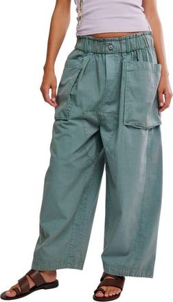 Free People Costa Straight Leg Harem Pants in Stormy Sea at Nordstrom, Size X-Small