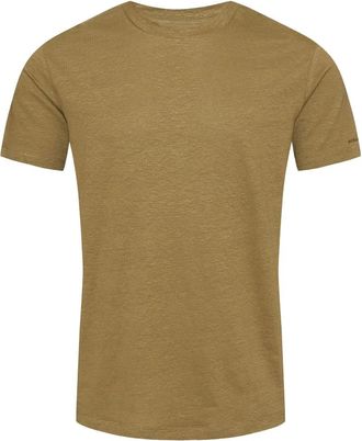 Orlebar Brown Linnen T-shirt- Slim Fit- Gemaakt in Portugal - Heren - T-shirts - Groen - 2XL - Linnen - Tops