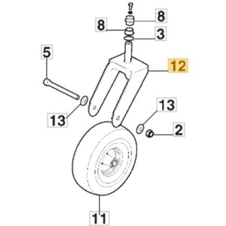 STIGA Sports Soporte Rueda Delantera Original Stiga Para Tractor Gyro 700e 387785281/0