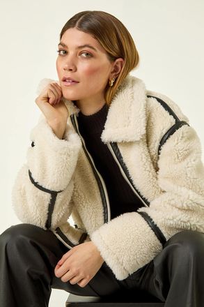 Roman Borg Fleece Aviator Coat