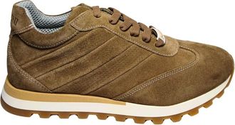 Pollini Schoenen, Heren, Bruin, 46 EU, Su&egrave;de, Sneaker Camoscio