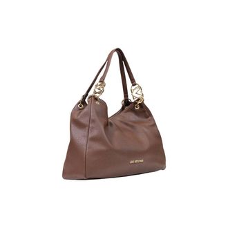 Love Moschino Textured Polyurethane Shoulder Bag - Brown