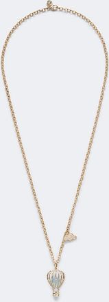 Sydney Evan Collar Hot Air Balloon and Cloud de oro de 14 ct con aguamarina y diamantes