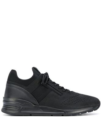 Tod's geperforeerde vetersneakers - Zwart