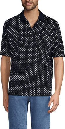 Lands End Short Sleeve Cotton Supima Polo Shirt with Pocket in Radiant Navy Foulard at Nordstrom, Size Xx-Large