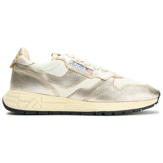 Autry Womens Reelwind Low Trainers - Gold Leather - Size UK 9