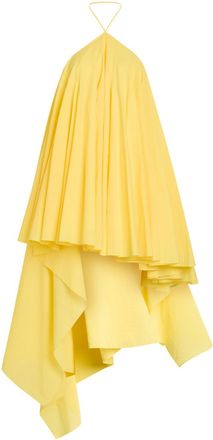 Jacquemus La Triangle Courte Asymmetric Cotton-blend Mini Dress - Yellow - 38 (UK10 / S)