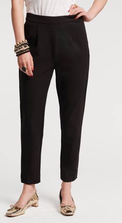 Frances Valentine Lucy Japanese Stretch Blend Cigarette Pants In Black