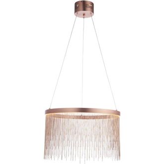 Loops Brushed Copper Ceiling Pendant Light & Delicate Chains - Integrated LED Module