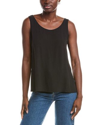 Eileen Fisher Scoop Neck Silk Tank