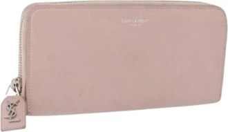 Saint Laurent Pre-owned Vintage Long Wallet - Dames - Vintage Accessoires - Roze - ONE Size - Leer - Vintage
